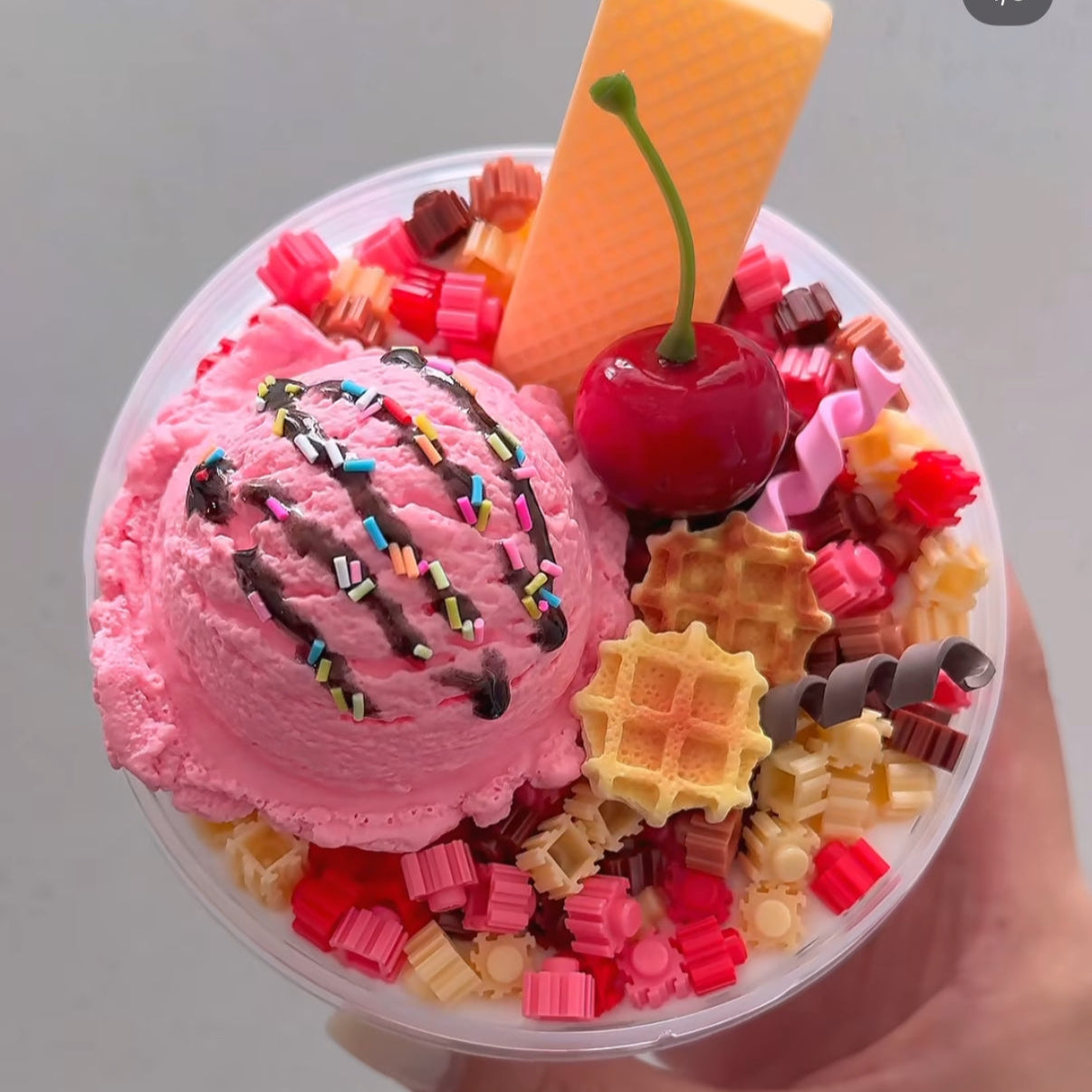 Cherry Scoop Parfait Slime