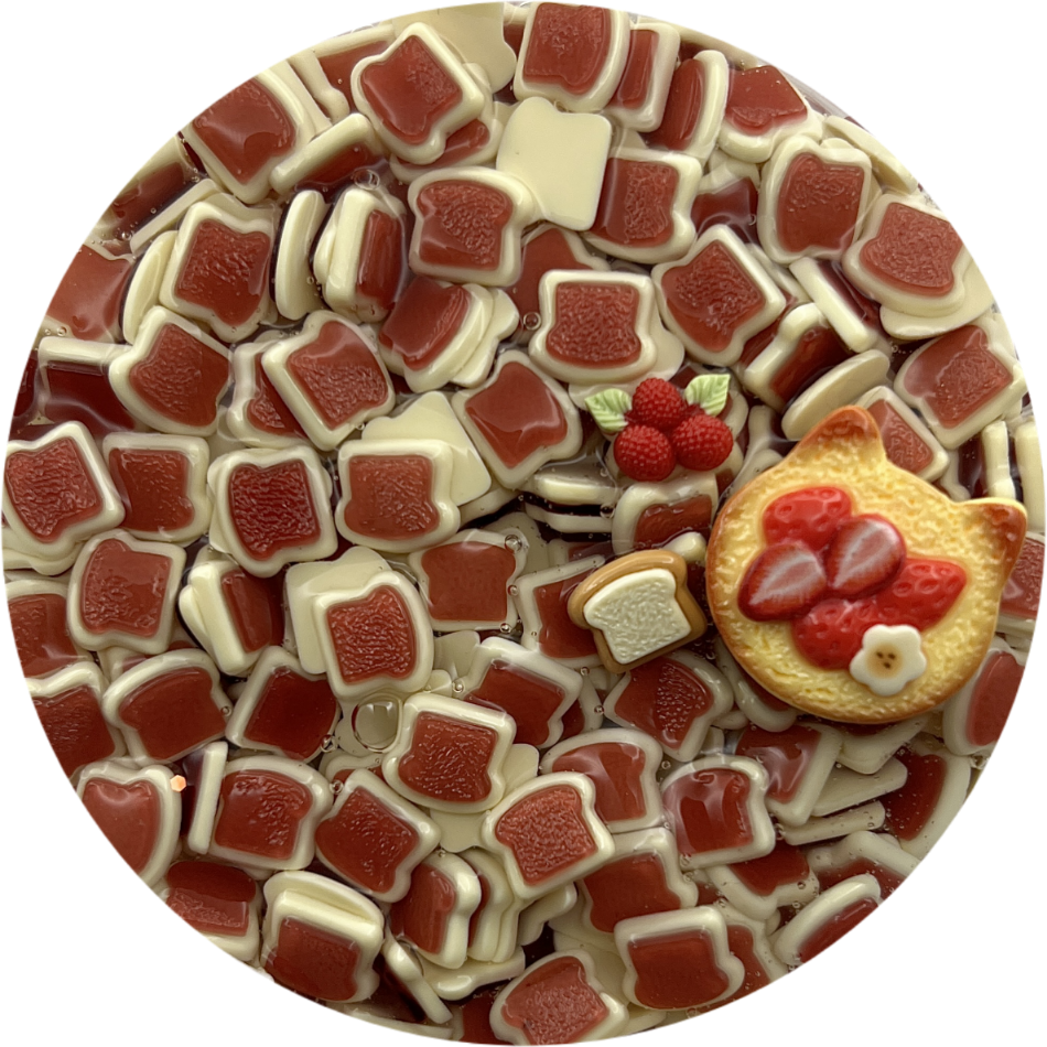Crunchy Strawberry Jam Toast Slime
