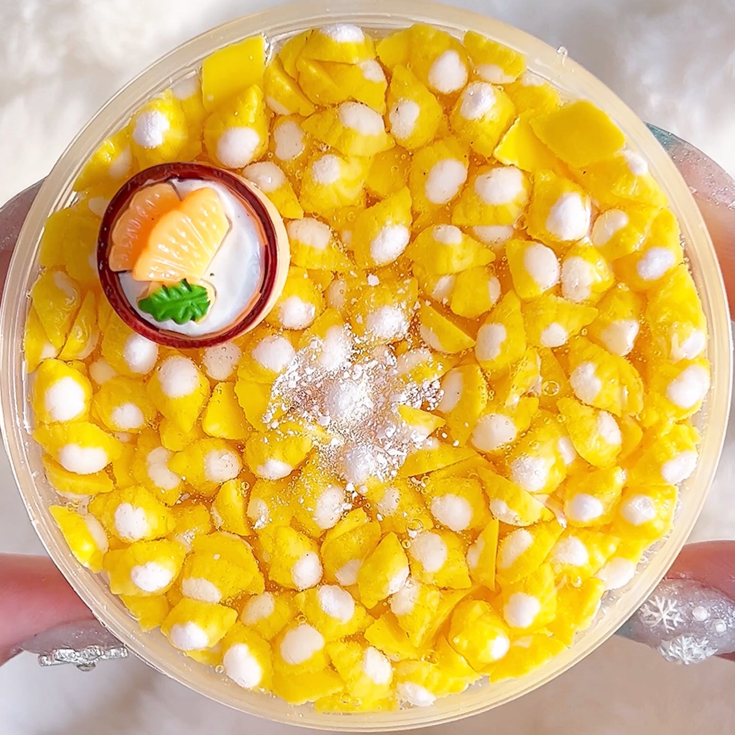 Mango Cream Croissant Slime