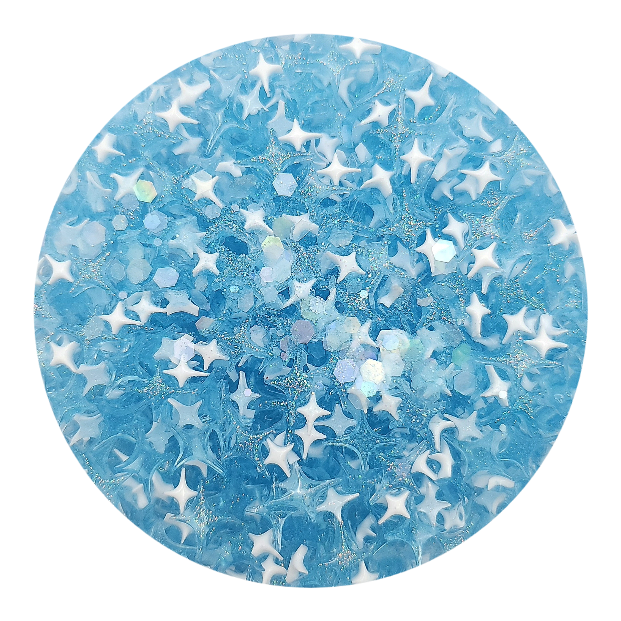 Twinkling Confetti Slime (sky blue)