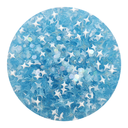 Twinkling Confetti Slime (sky blue)