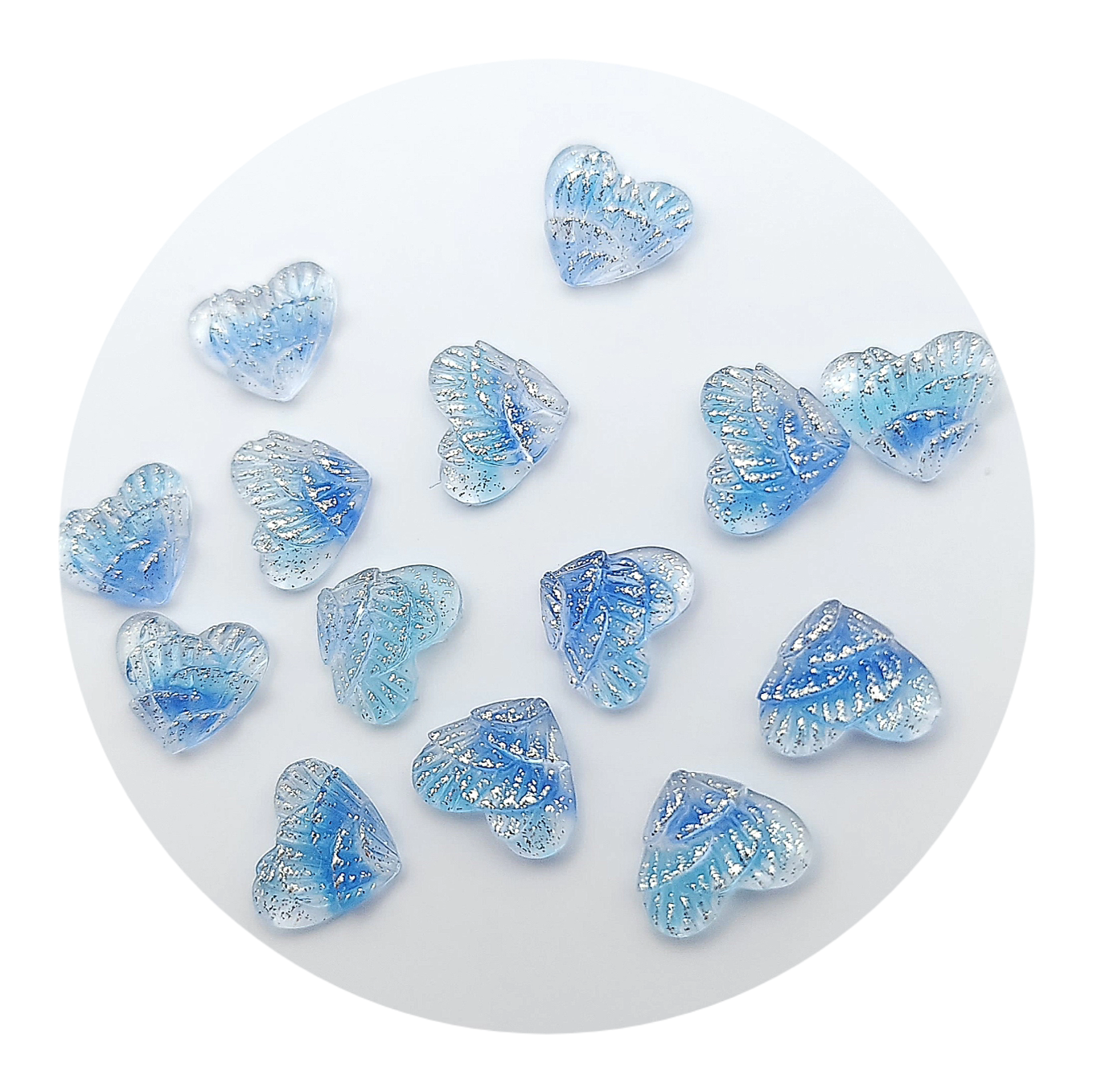 Waved Shell Heart Slime (sea blue)