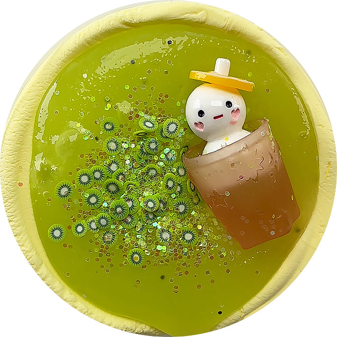 Homemade Frozen Gold Kiwi Slime