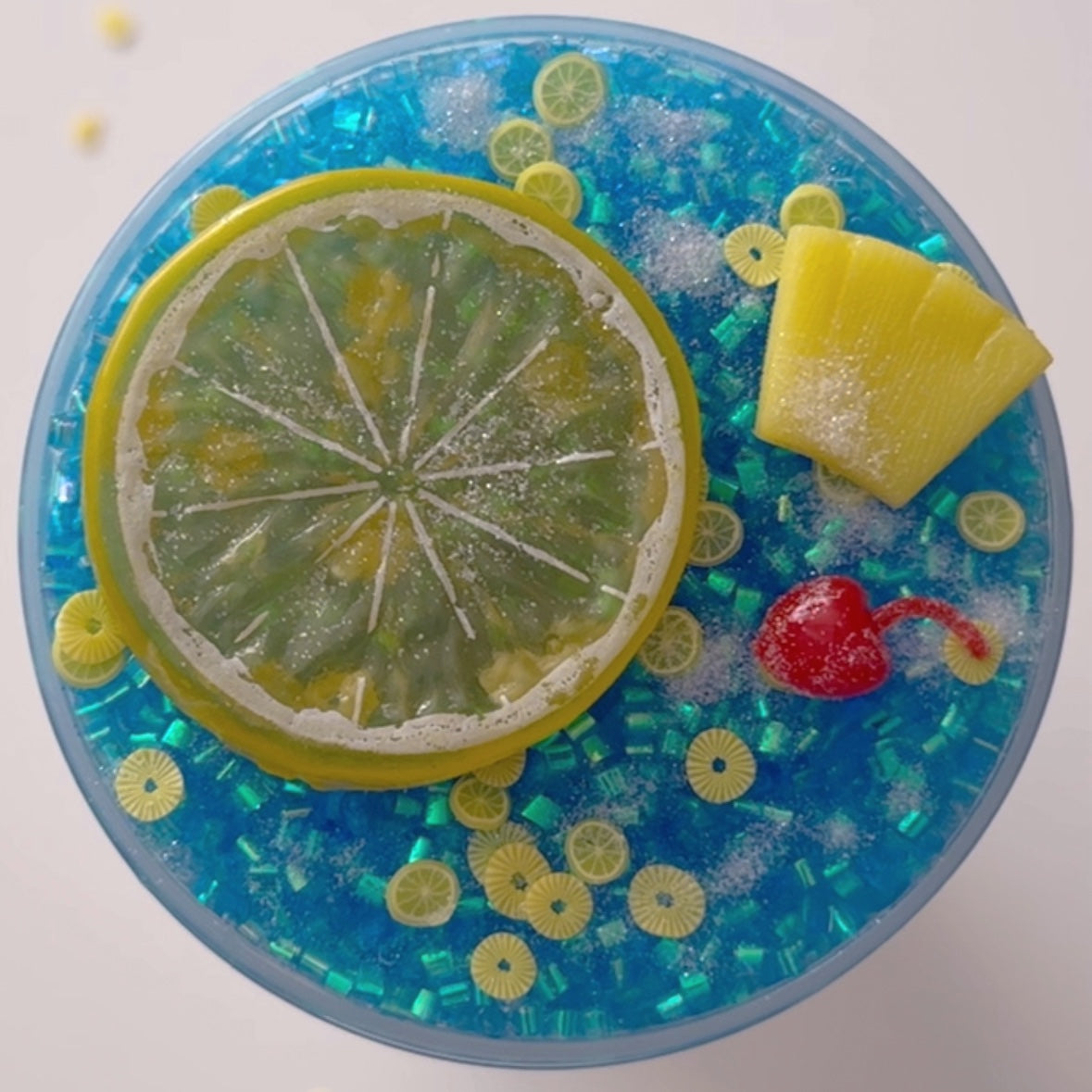 Blue Pineapple Smoothie Slime