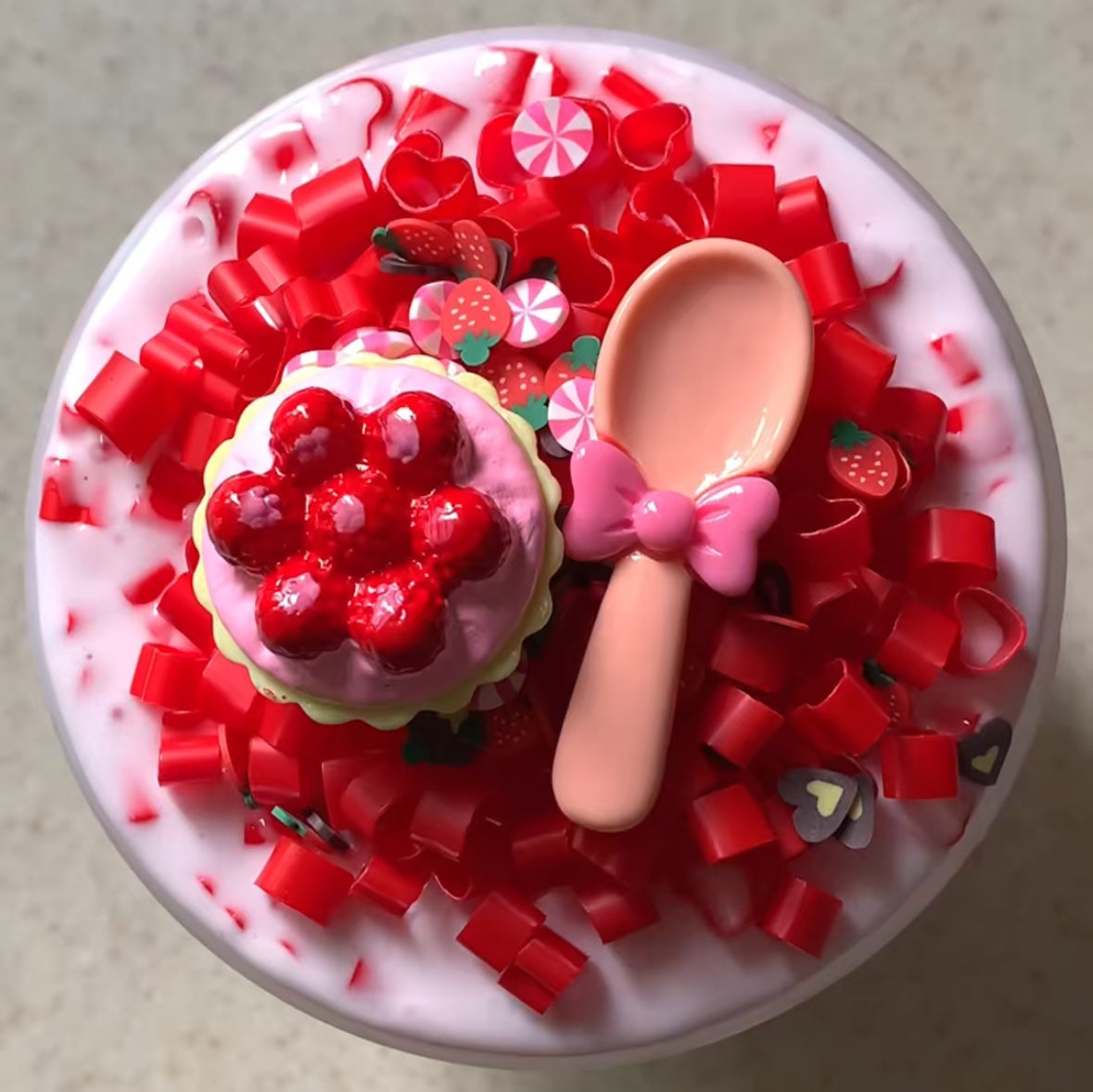 Double Heart Yogurt Slime