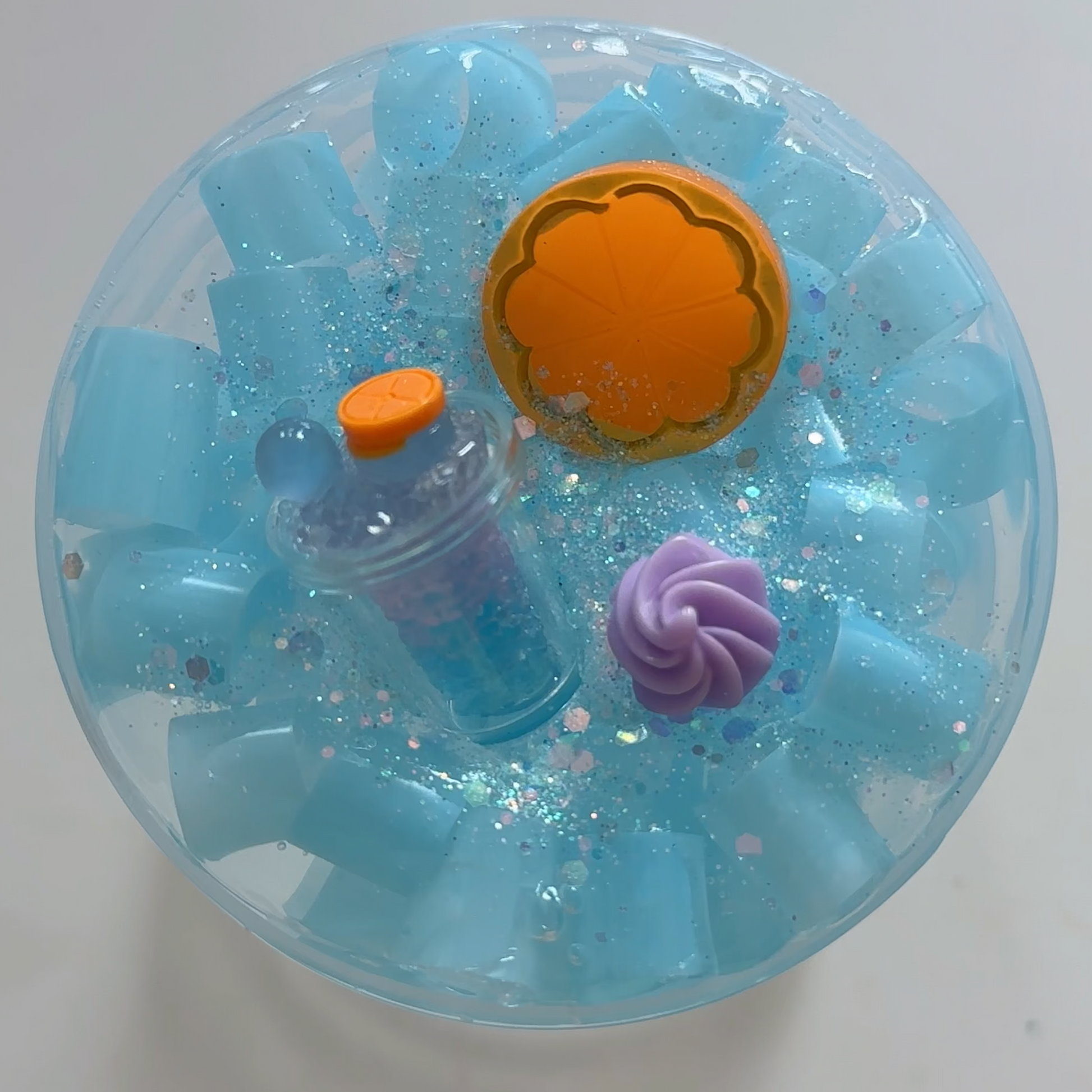 Orange Popping Soda Slime