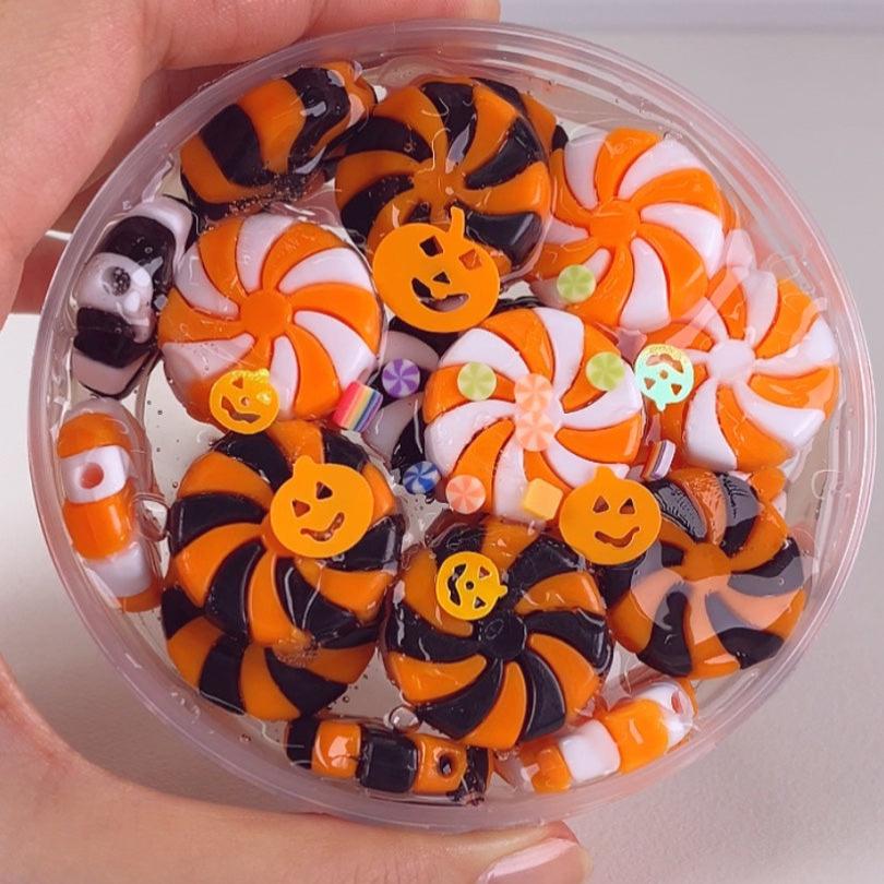 Halloween Swirl Candy Slime