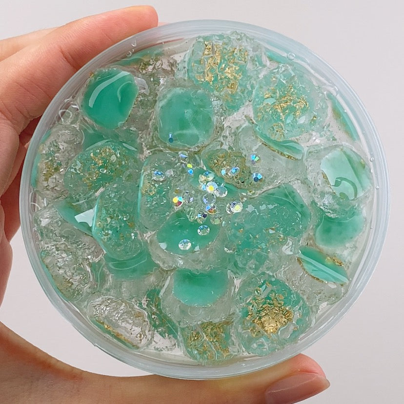 Opal Gemstone Slime (Mint & Gold)