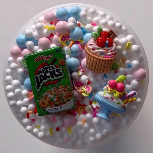Apple Jacks Cupcake Slime