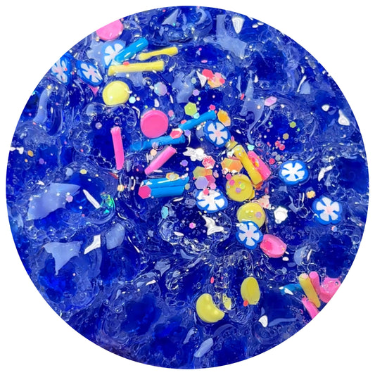 Blue Glass Flower Chip Slime