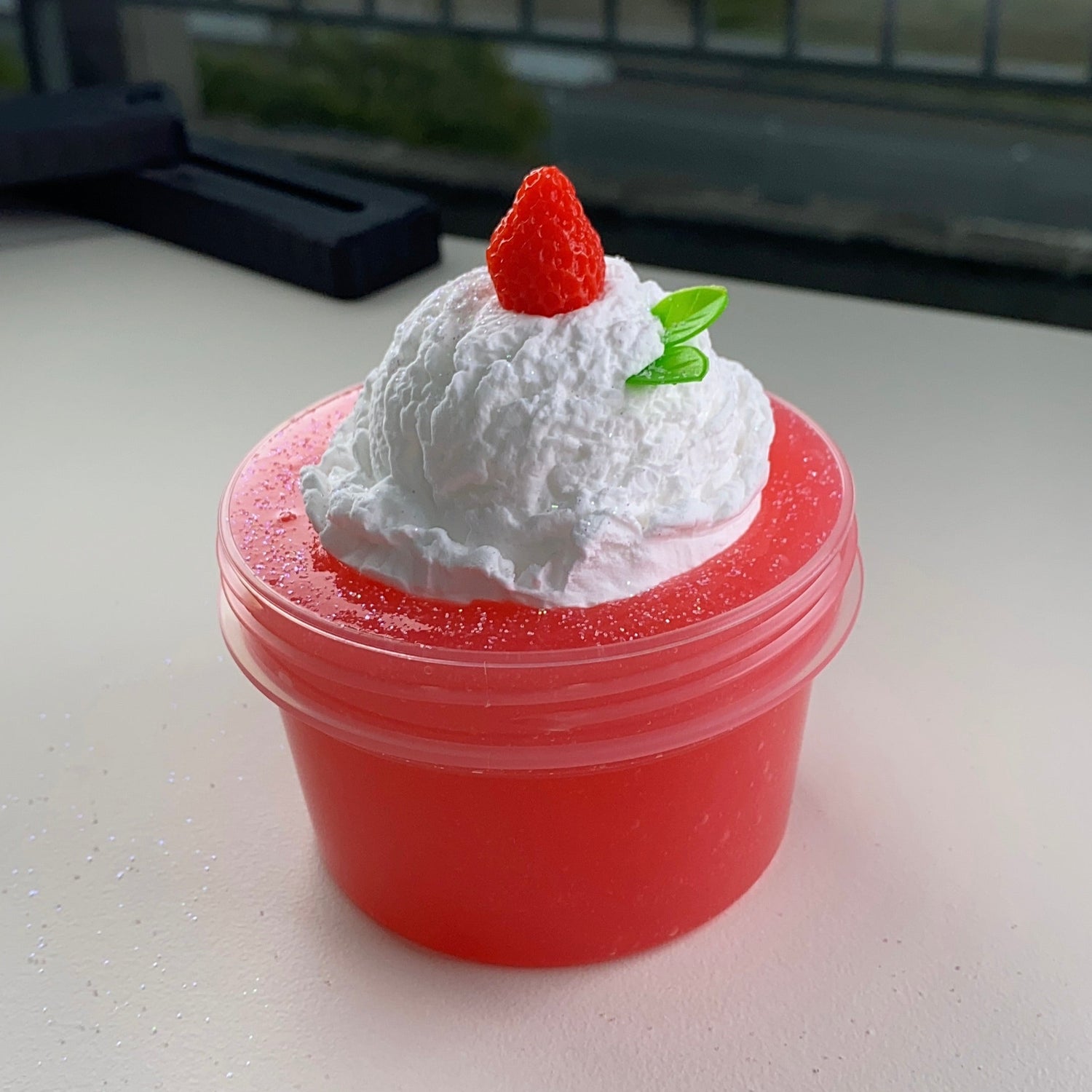 Cream Strawberry Sorbet Slime