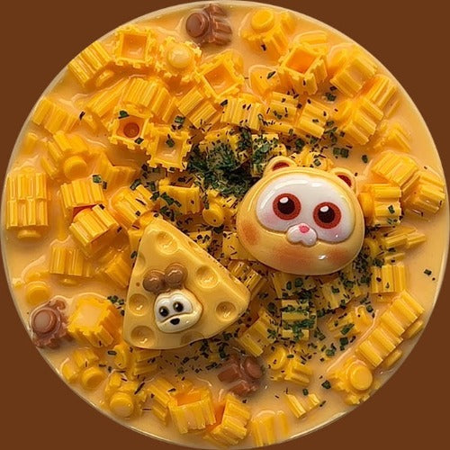 Crunchy Dip Cheese Salad Slime (8mm Block Beads)