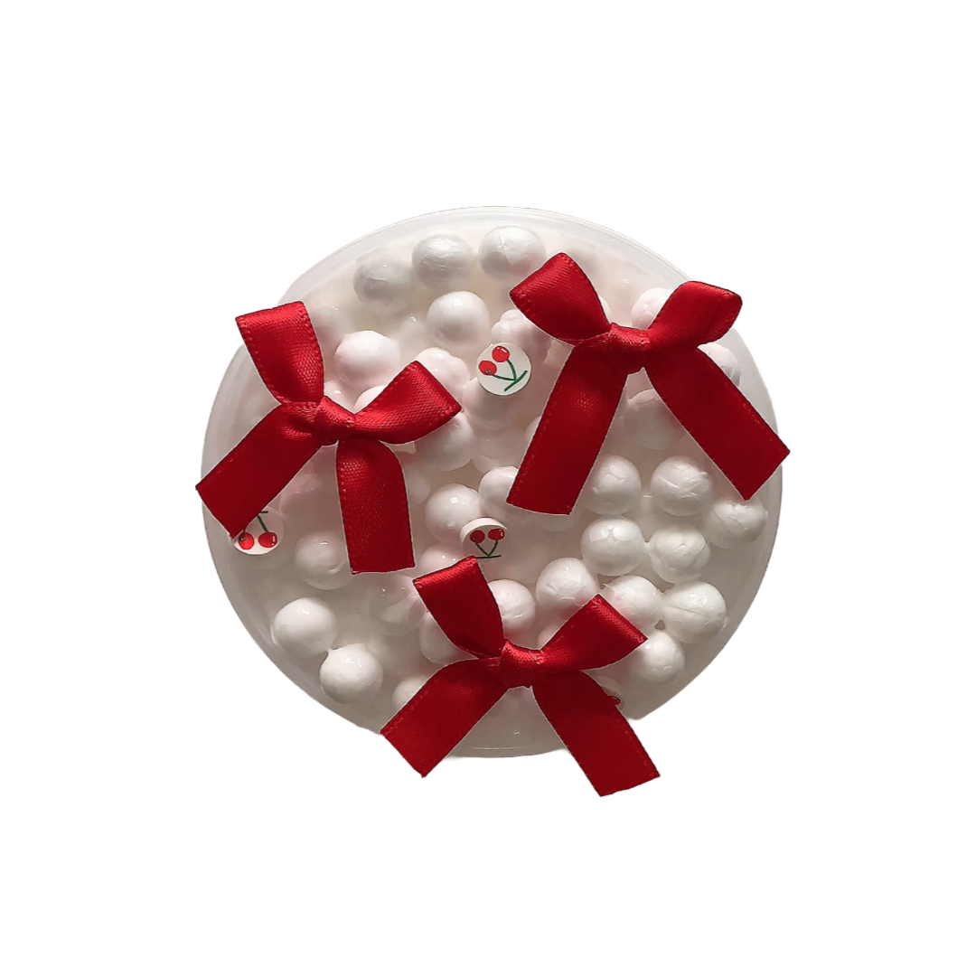 Fluffy Cherry Foam Knit Slime