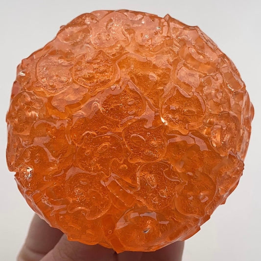 Orange Boba Ghost Slime