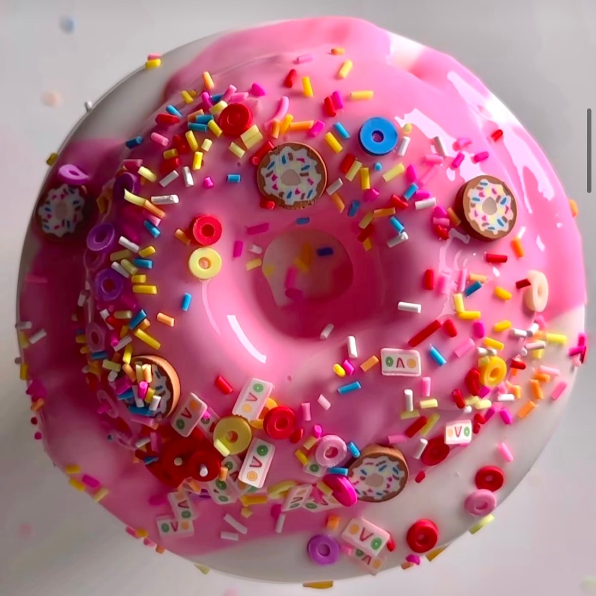 Pink Dipped Donut Slime