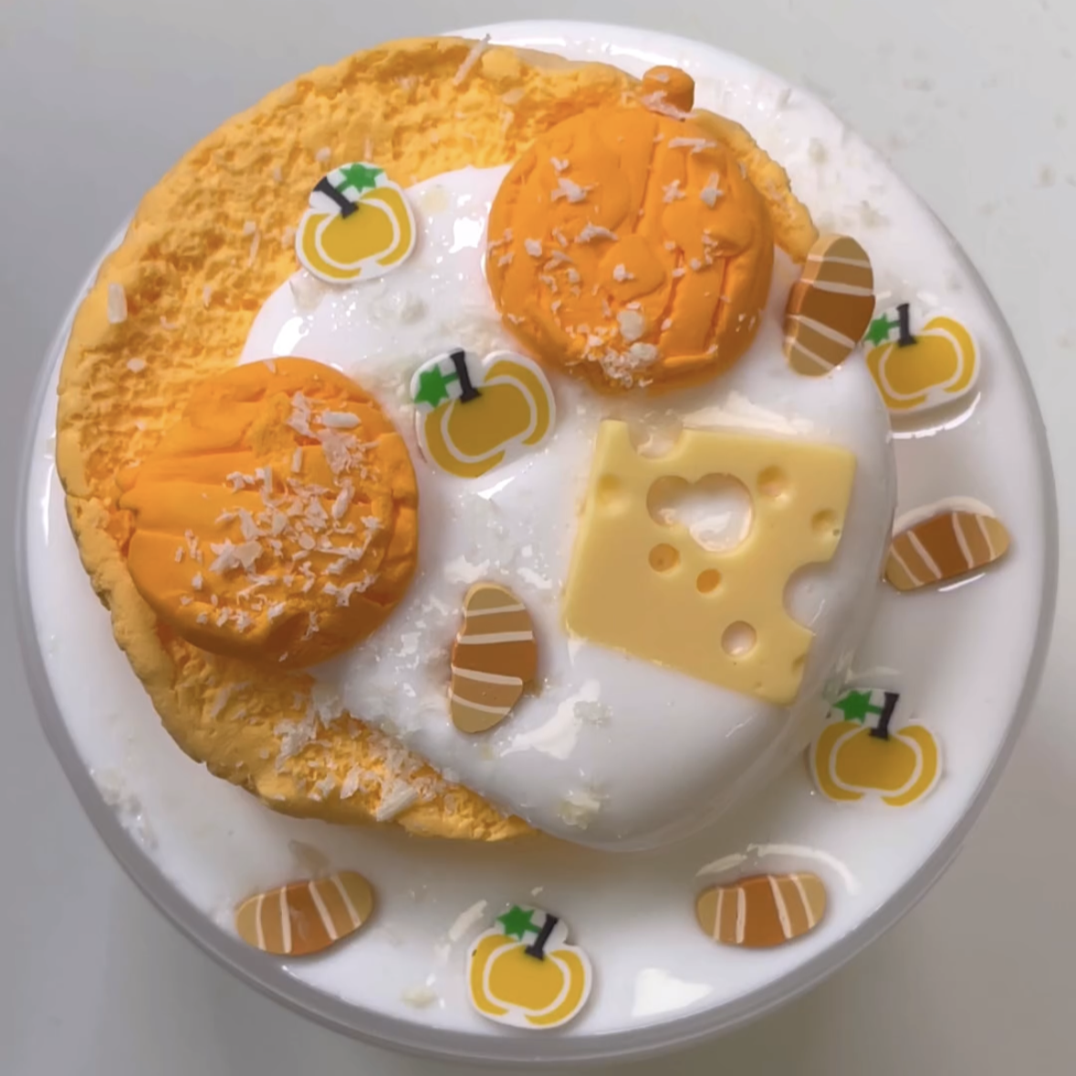 Spooky Pumpkin Cheese Pound Cake Slime