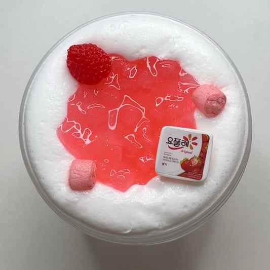 Strawberry Pearl Cream Yogurt Slime