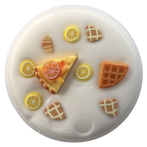 Lemon Waffle Cake Slime