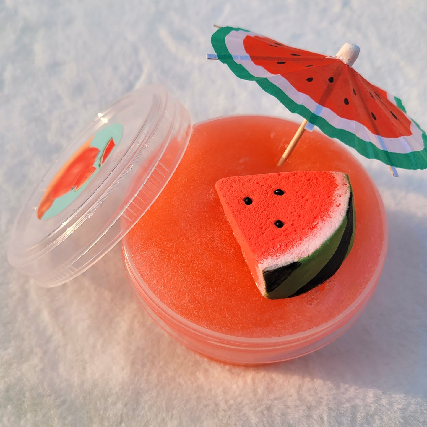 Watermelon Sorbet on Beach Slime