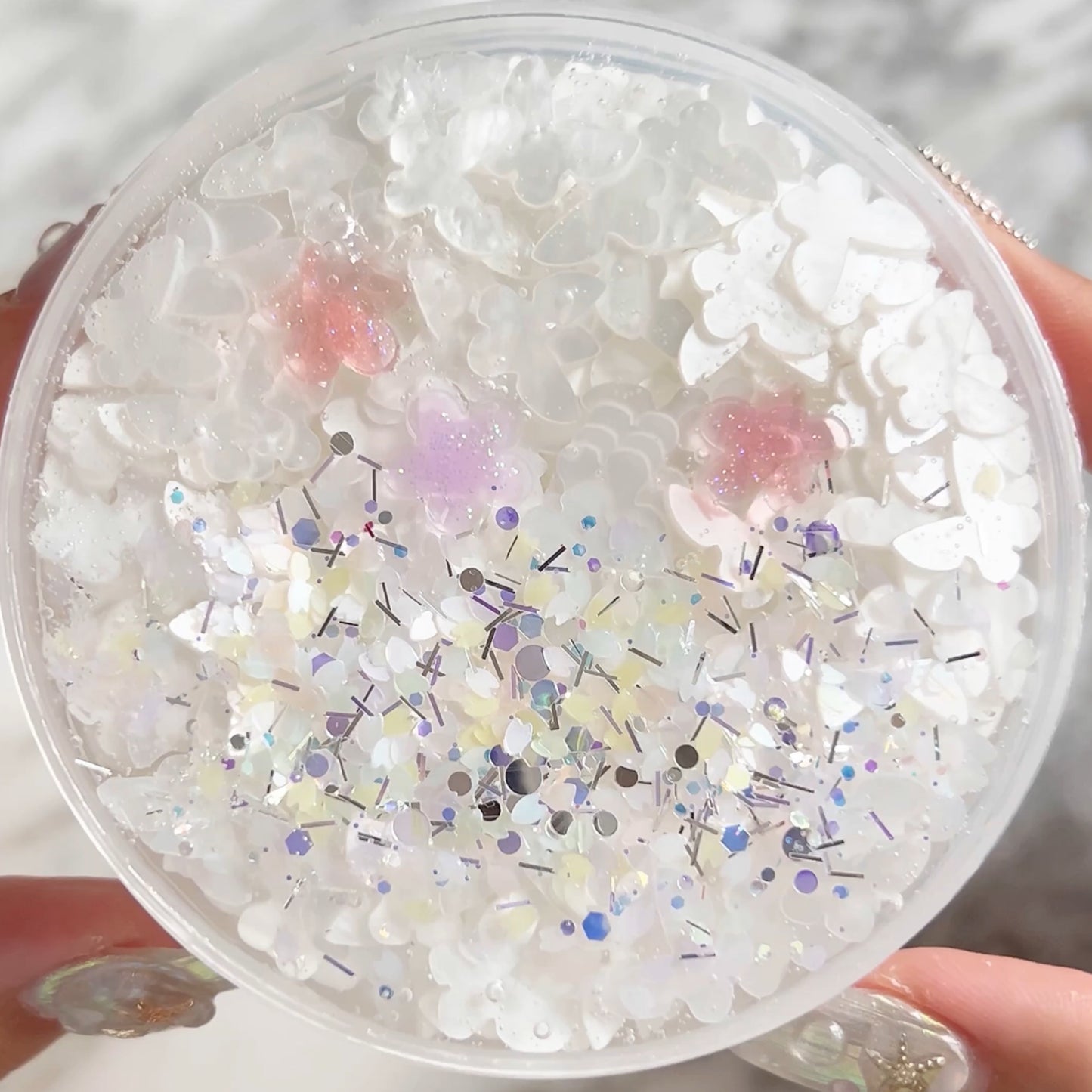 Snow White Butterfly Slime