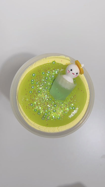 Homemade Frozen Gold Kiwi Slime