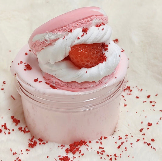 Strawberry Cream Macaron Slime