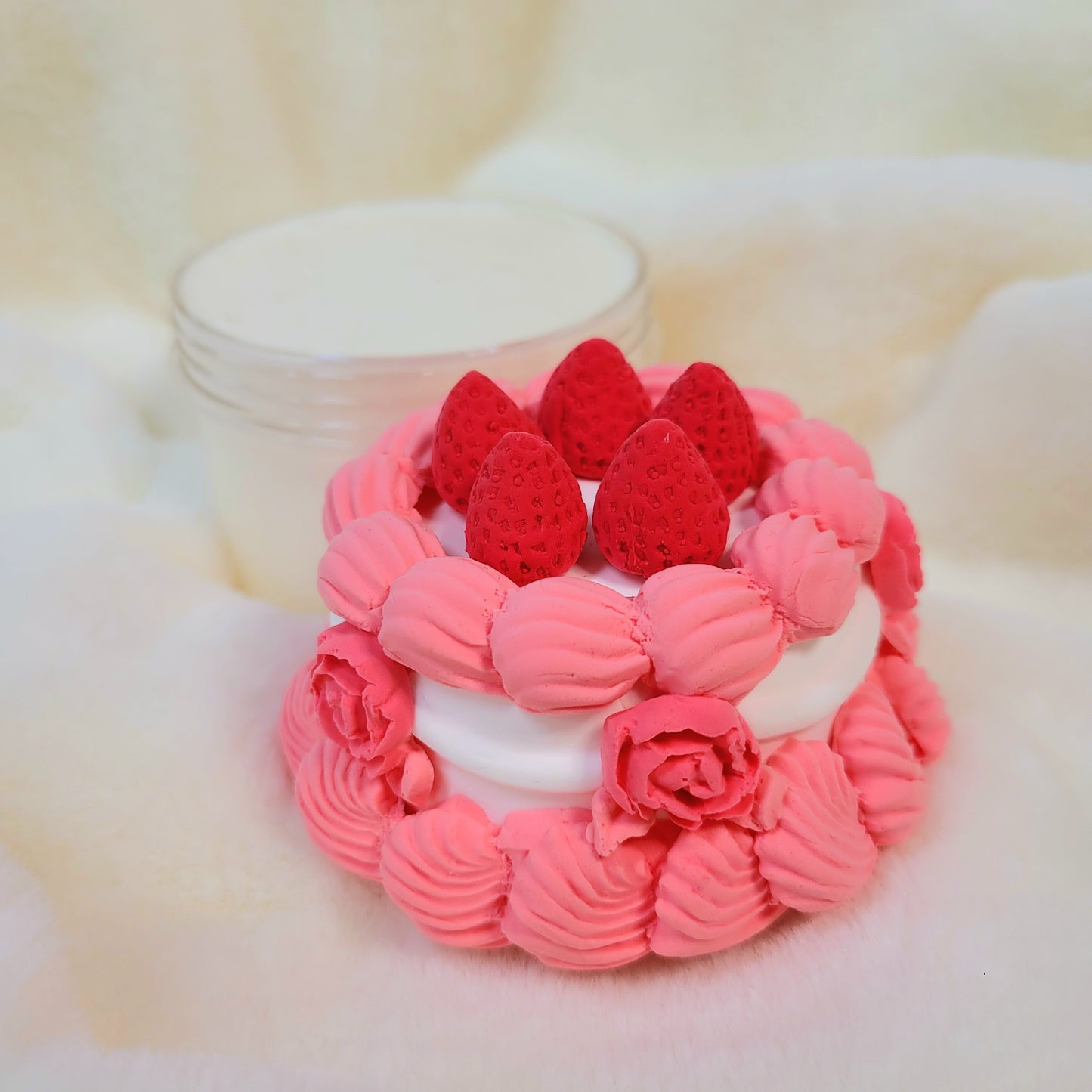 Strawberry Thick Cream Cake Slime